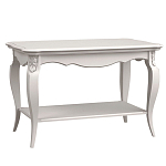 Стол журнальный белый из массива бука с полкой в стиле прованс White Provence варинант исполнения - 1 | Loft Concept в Волгограде