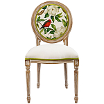 Стул бежевый из натурального бука с изображением птица в саду Blooming Birds варинант исполнения - 1 | Loft Concept в Волгограде