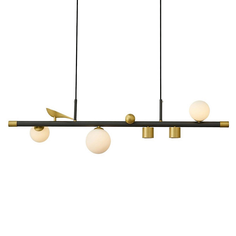 Подвесной светильник Black NOMI Черный матовый матовое золото Белый в Волгограде | Loft Concept 
