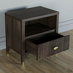 Прикроватная тумбочка с полкой Elsa Dreams Walnut  варинант исполнения - 2 | Loft Concept в Волгограде