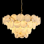 Люстра подвесная четырехъярусная с подвесками в форме дисков Cryptocrystalline Stone варинант исполнения - 2 | Loft Concept в Волгограде