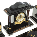 Настольный письменный набор с часами из природного камня обсидиана National Еmblem варинант исполнения - 4 | Loft Concept в Волгограде