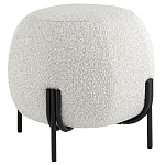 Пуф в ткани букле молочного цвета Pikelet варинант исполнения - 1 | Loft Concept в Волгограде