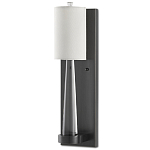 Бра на прозрачном штативе с тканевым абажуром в форме цилиндра Conciseness варинант исполнения - 3 | Loft Concept в Волгограде