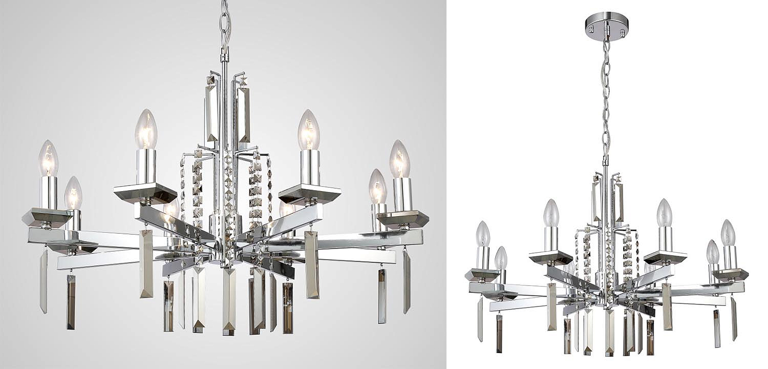 Люстра Vivien Crystal Chrome Chandelier 8 Люстра Vivien Crystal Chrome Chandelier 8 - Loft-Concept в Волгограде