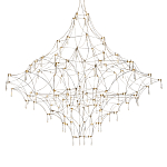 Люстра с тонким металлическим каркасом цвета хром Quasar варинант исполнения - 2 | Loft Concept в Волгограде