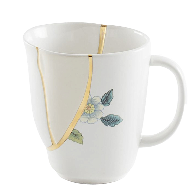Кружка Seletti Kintsugi Белый Золотой Кружка Seletti Kintsugi Белый Золотой в Волгограде | Loft Concept