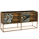 Дизайнерский комод с 4-мя дверцами в черно-золотых тонах Calista варинант исполнения - 2 | Loft Concept в Волгограде