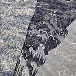 Мебельная ткань Вышивка серый цвет 130 см T2-39 варинант исполнения - 3 | Loft Concept в Волгограде