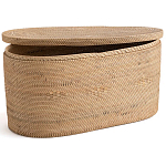 Плетеная овальная корзина с крышкой Shani Rattan Basket варинант исполнения - 2 | Loft Concept в Волгограде