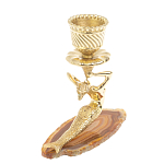 Подсвечник из натурального камня агат светло-коричневый Stone Candlestick варинант исполнения - 4 | Loft Concept в Волгограде