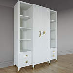 Большой шкаф с витриной Elsa Dreams White варинант исполнения - 1 | Loft Concept в Волгограде