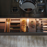 Кухонный гарнитур из массива дерева и камня HI-LINE 6 FRAME DOOR Dada Engenereed Kitchen варинант исполнения - 11 | Loft Concept в Волгограде