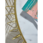 Журнальный столик с столешницей из мрамора на металлическом основании Table Vertical Planes варинант исполнения - 2 | Loft Concept в Волгограде