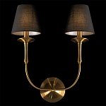 Бра с металлическим основанием бронзового цвета и 2-мя черными конусовидными абажурами Dignity варинант исполнения - 4 | Loft Concept в Волгограде