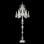 Торшер с 12-ю белыми текстильными абажурами и хрустальными подвесками Lustre Reverie варинант исполнения - 4 | Loft Concept в Волгограде