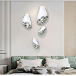 Абстрактная скульптура на стену в виде капли воды Water Outline варинант исполнения - 6 | Loft Concept в Волгограде