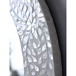 Зеркало круглое инкрустированное раковинами устриц Bone Inlay Dome Mirror White варинант исполнения - 6 | Loft Concept в Волгограде