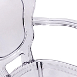 Прозрачный стул с подлокотниками LOUIS GHOST CHAIR Grey варинант исполнения - 7 | Loft Concept в Волгограде