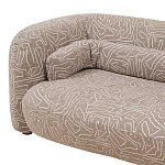 Дизайнерский двухместный диван с мягкими спинкой и подлокотниками светло-коричневый с принтом Madelaine Sofa Cocoa варинант исполнения - 3 | Loft Concept в Волгограде