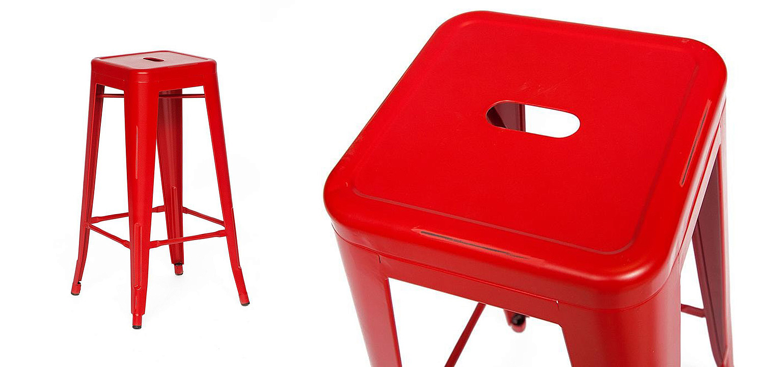 Барный стул Tolix red metal Барный стул Tolix red metal - Loft-Concept в Волгограде