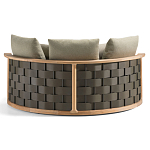 Дизайнерский уличный диван из массива дерева с плетеной спинкой PALINFRASCA Sofa варинант исполнения - 13 | Loft Concept в Волгограде