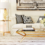 Золотой приставной столик с круглой стеклянной столешницей Weightless Table варинант исполнения - 6 | Loft Concept в Волгограде