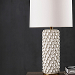 Настольная лампа покрытая лепестками белых цветов Fancy Calla Lily варинант исполнения - 3 | Loft Concept в Волгограде