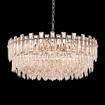 Круглая люстра с хрустальными подвесками на серебряном каркасе Gorgeous Crystal Light варинант исполнения - 13 | Loft Concept в Волгограде