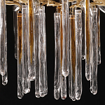 Люстра подвесная золотого цвета с разветвленными ветвями и прозрачными стеклянными подвесками Droplet Chandelier варинант исполнения - 7 | Loft Concept в Волгограде