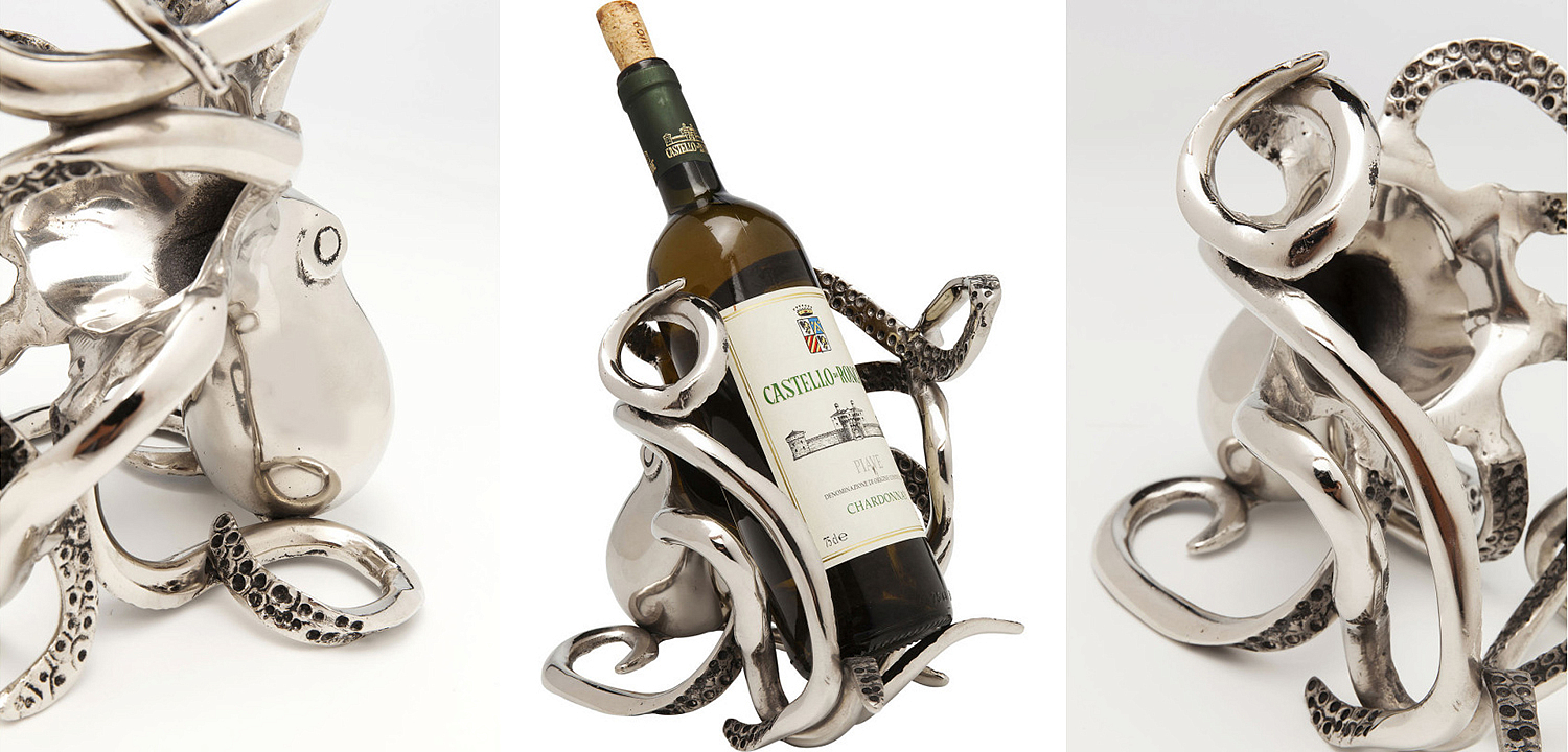 Держатель для бутылки Chrome Octopus Держатель для бутылки Chrome Octopus - Loft-Concept в Волгограде