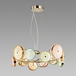 Люстра с плафонами из разноцветного стекла Glass Peonies варинант исполнения - 3 | Loft Concept в Волгограде