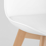 Стул с основой из пластика и мягким сиденьем Arvika White варинант исполнения - 6 | Loft Concept в Волгограде