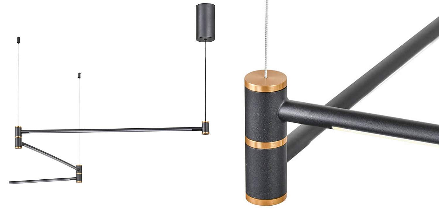 Подвесной светильник Drawing Line Gold Black Подвесной светильник Drawing Line Gold Black - Loft-Concept в Волгограде