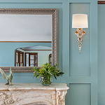 Бра с цветочным основанием и тканевым абажуром Tugella Flower Lamp варинант исполнения - 5 | Loft Concept в Волгограде