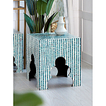 Приставной столик с инкрустацией раковинами устриц Bone Inlay варинант исполнения - 4 | Loft Concept в Волгограде