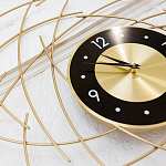 Часы настенные из металла с чёрным циферблатом Current Time варинант исполнения - 2 | Loft Concept в Волгограде