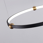 Люстра подвесная светодиодная черный металл Ring Horizontal варинант исполнения - 10 | Loft Concept в Волгограде
