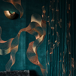 Обои с вышивкой ручной работы Plume Original colourway on velvet варинант исполнения - 1 | Loft Concept в Волгограде