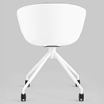 Офисное кресло из пластика с мягким сиденьем Eggshell Grey варинант исполнения - 5 | Loft Concept в Волгограде