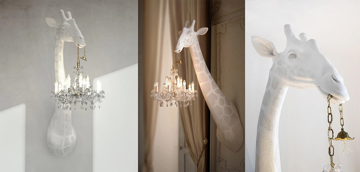 Бра белый жираф White Giraffe Wall Lamp Sconce Chandalier Бра белый жираф White Giraffe Wall Lamp Sconce Chandalier - Loft-Concept в Волгограде