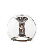 Подвесной светильник со стеклянным плафоном Inner Gleam Globe black  варинант исполнения - 2 | Loft Concept в Волгограде