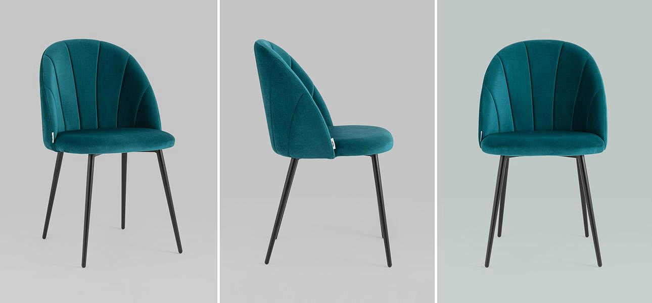 Стул Balsari S Chair Темно-Бирюзовый Велюр Стул Balsari S Chair Темно-Бирюзовый Велюр - Loft-Concept в Волгограде