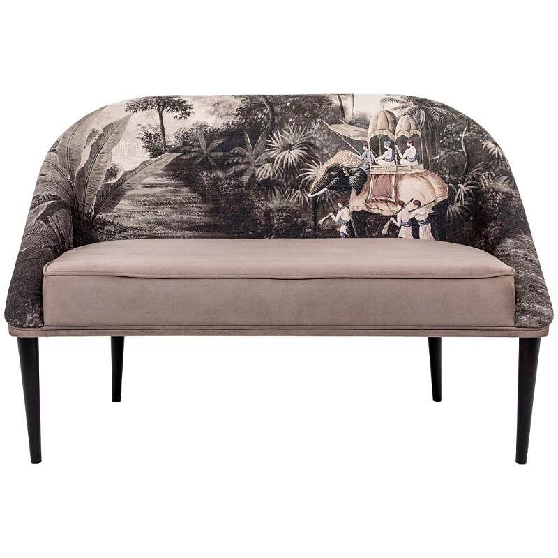 Диван Sofa Bengal gray landscape Розовый пастельный Диван Sofa Bengal gray landscape Розовый пастельный в Волгограде | Loft Concept