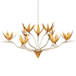 Люстра с плафонами в виде цветов Golden Bird of Paradise варинант исполнения - 3 | Loft Concept в Волгограде