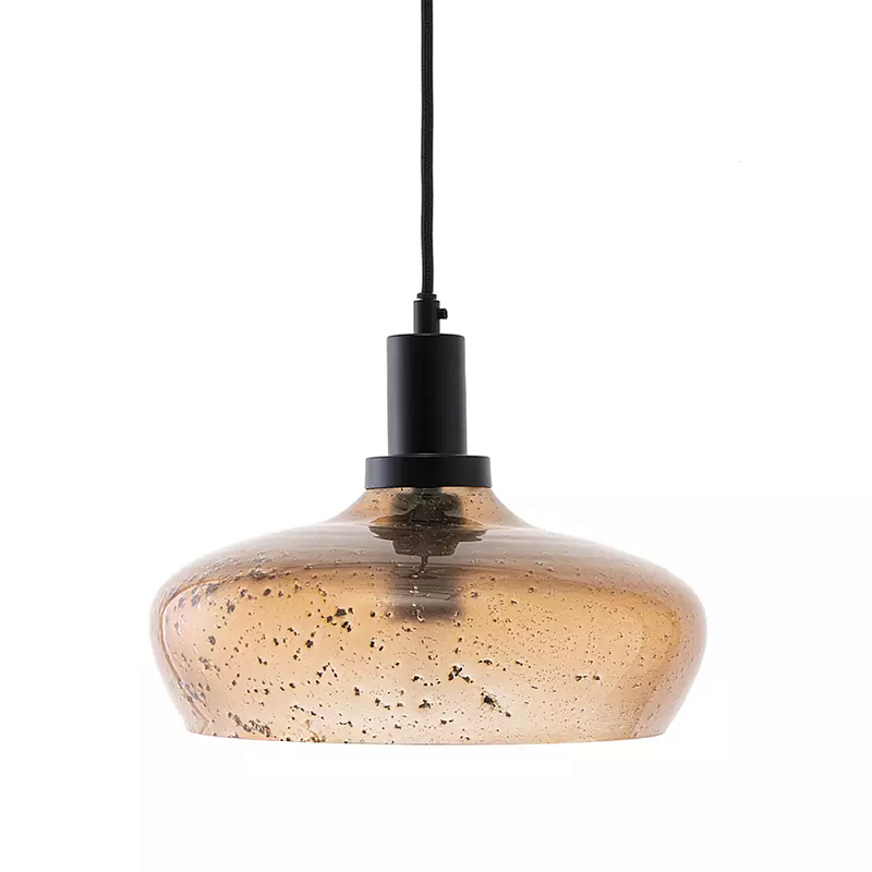 Подвесной светильник с стеклянным фактурным плафоном Glass Textured Lampshade Медь Подвесной светильник с стеклянным фактурным плафоном Glass Textured Lampshade Медь в Волгограде | Loft Concept