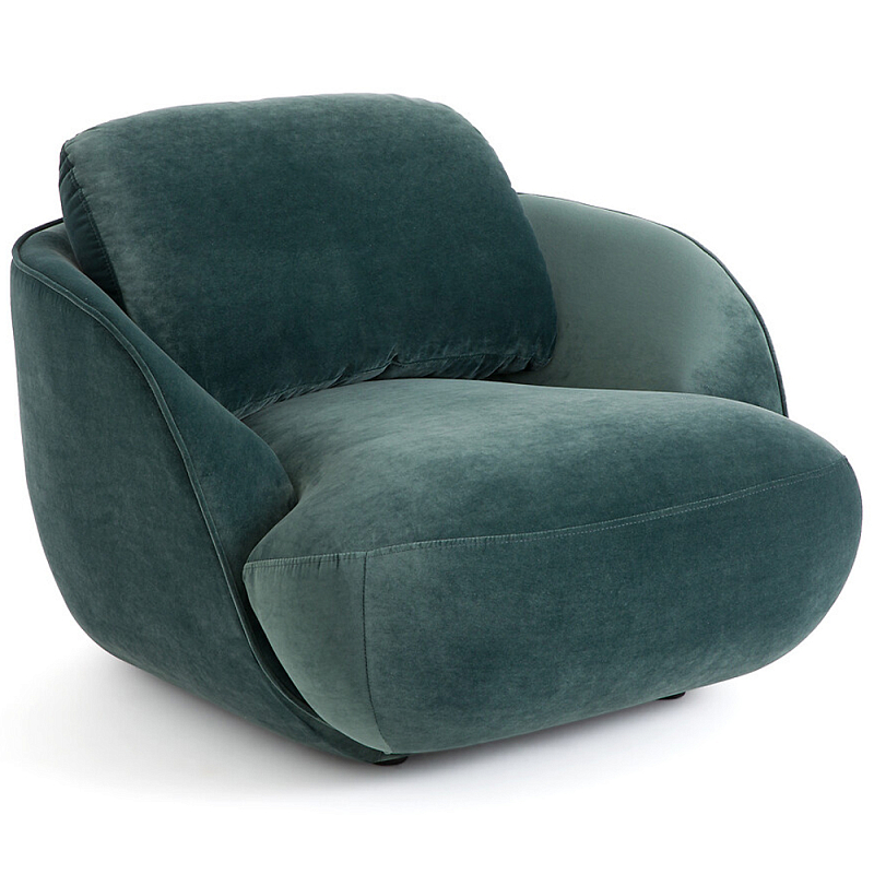 Полукруглое мягкое кресло Halle Green Armchair Зеленый Полукруглое мягкое кресло Halle Green Armchair Зеленый в Волгограде | Loft Concept