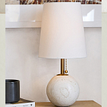 Настольная лампа на круглом основании из натурального камня Bartolomeo варинант исполнения - 4 | Loft Concept в Волгограде