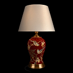 Настольная лампа бордовая с изображением птиц Slip Away варинант исполнения - 2 | Loft Concept в Волгограде