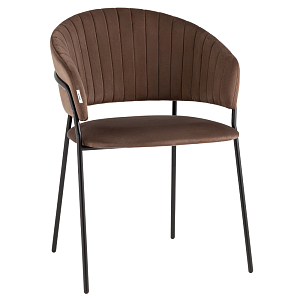Стул в велюре коричневого цвета Horizon
